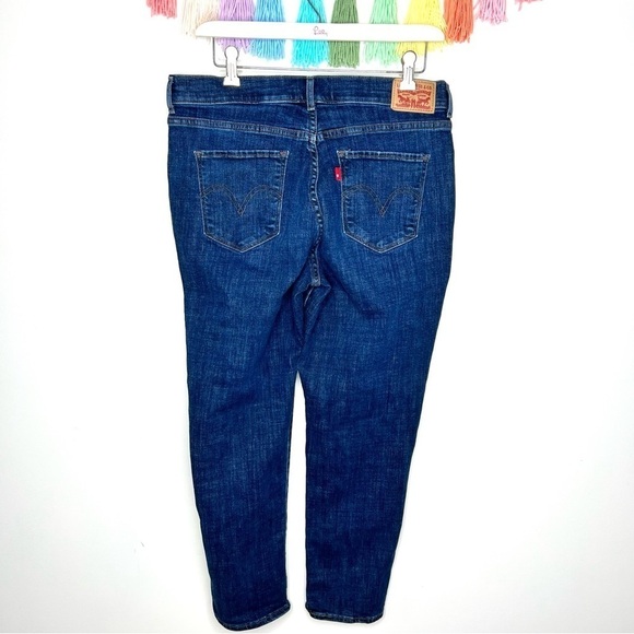 Levi’s Classic Crop Dark Wash Denim Casual High Rise Capri Denim Jeans Size 30 - Picture 6 of 16